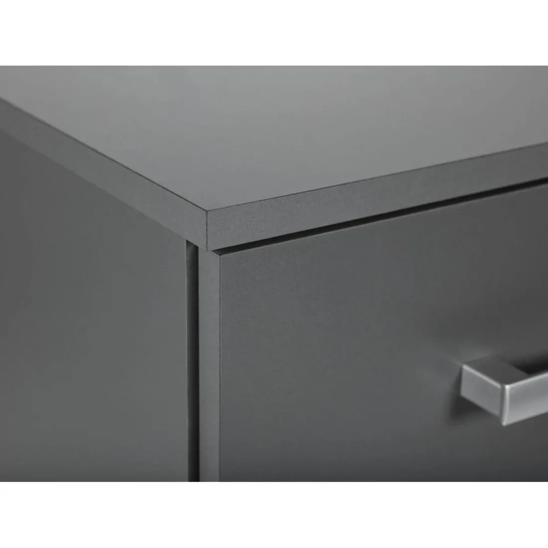 Commode 4 Tiroirs Gris Graphite ELENZIO