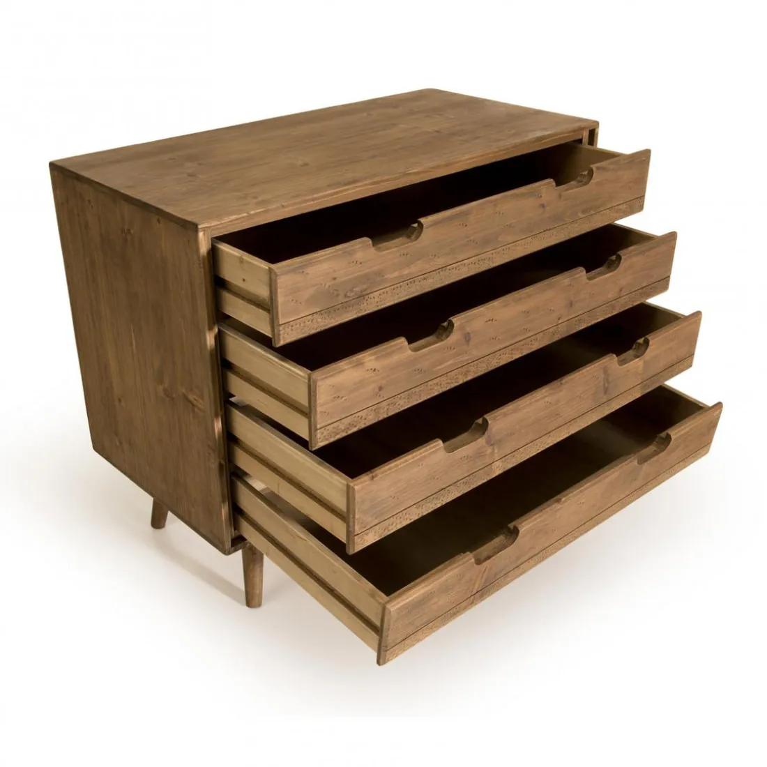 Commode ANDY Scandi Bois 4 Tiroirs Sapin