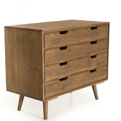 Commode ANDY Scandi Bois 4 Tiroirs Sapin
