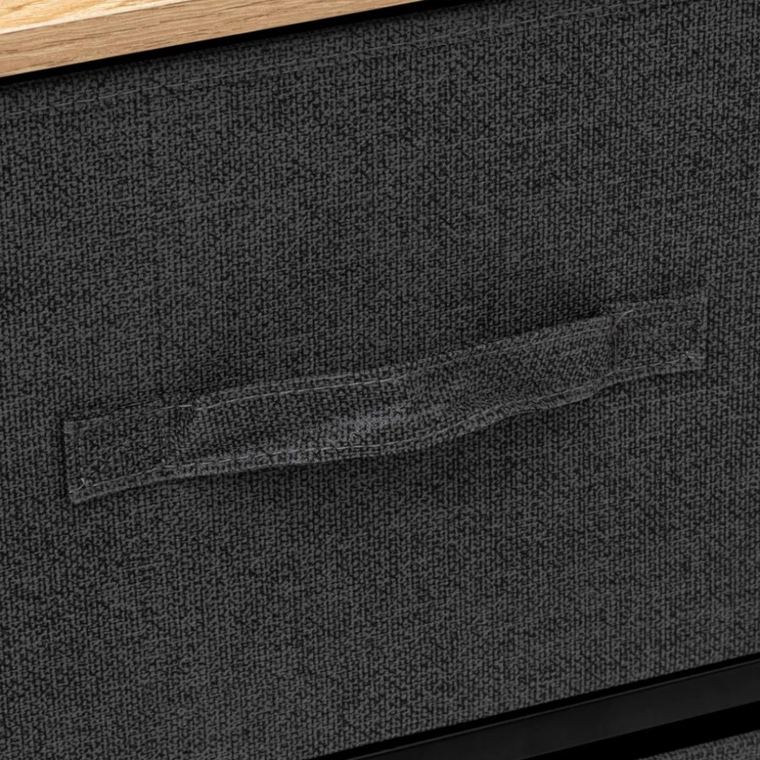 Commode basse 5 tiroirs - noir