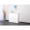 Commode CORBET 1 Porte 4 Tiroirs Blanc Brillant