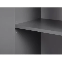 Commode ELENZIO gris 2 portes 4 tiroirs