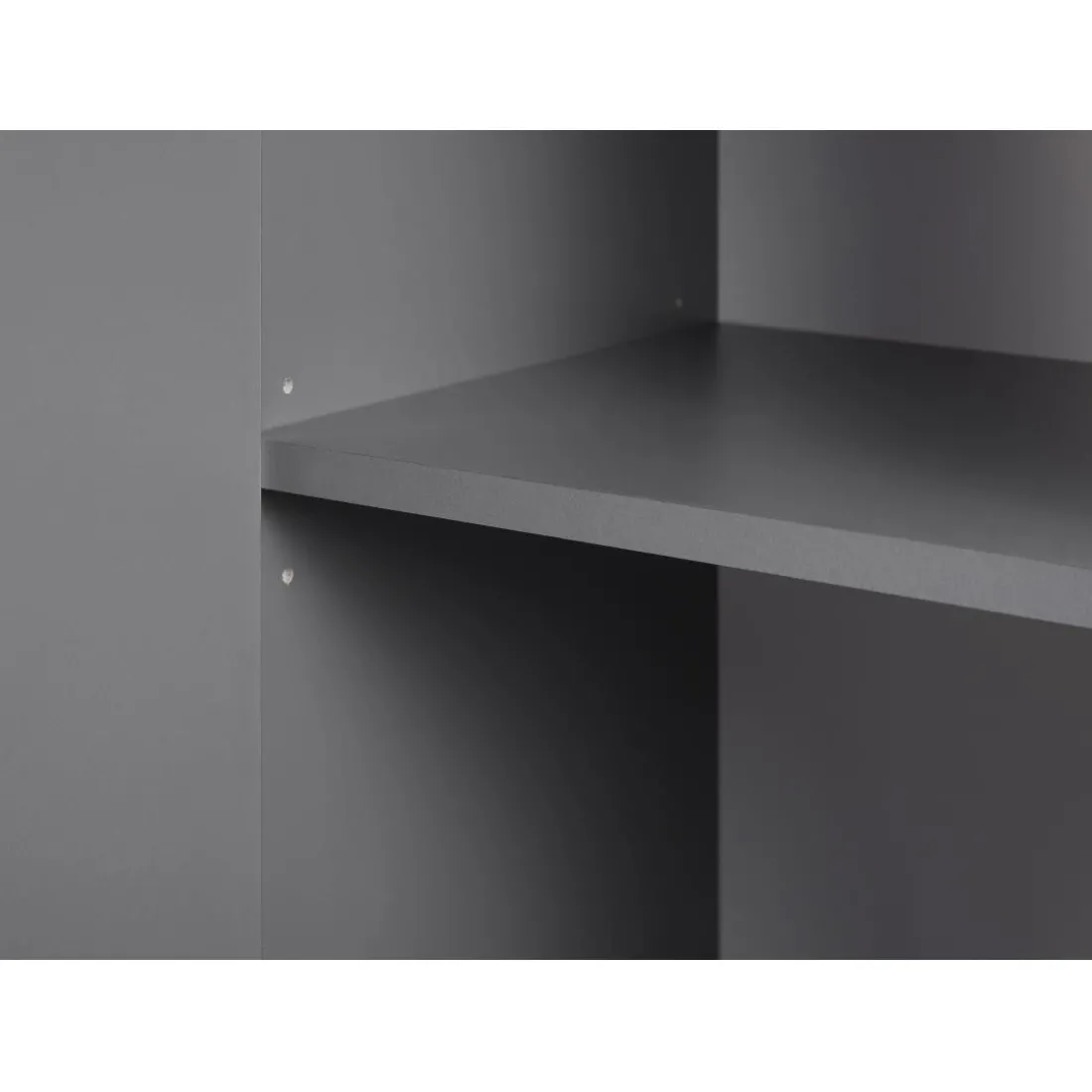 Commode ELENZIO gris 2 portes 4 tiroirs