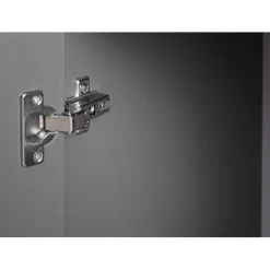 Commode ELENZIO gris 2 portes 4 tiroirs