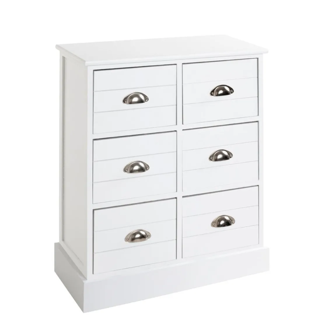 commode en bois massif à 6 tiroirs
