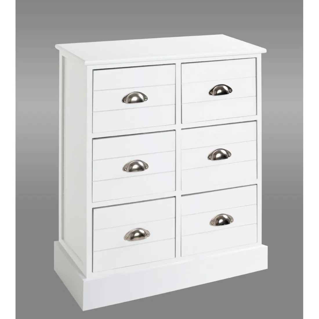 commode en bois massif à 6 tiroirs