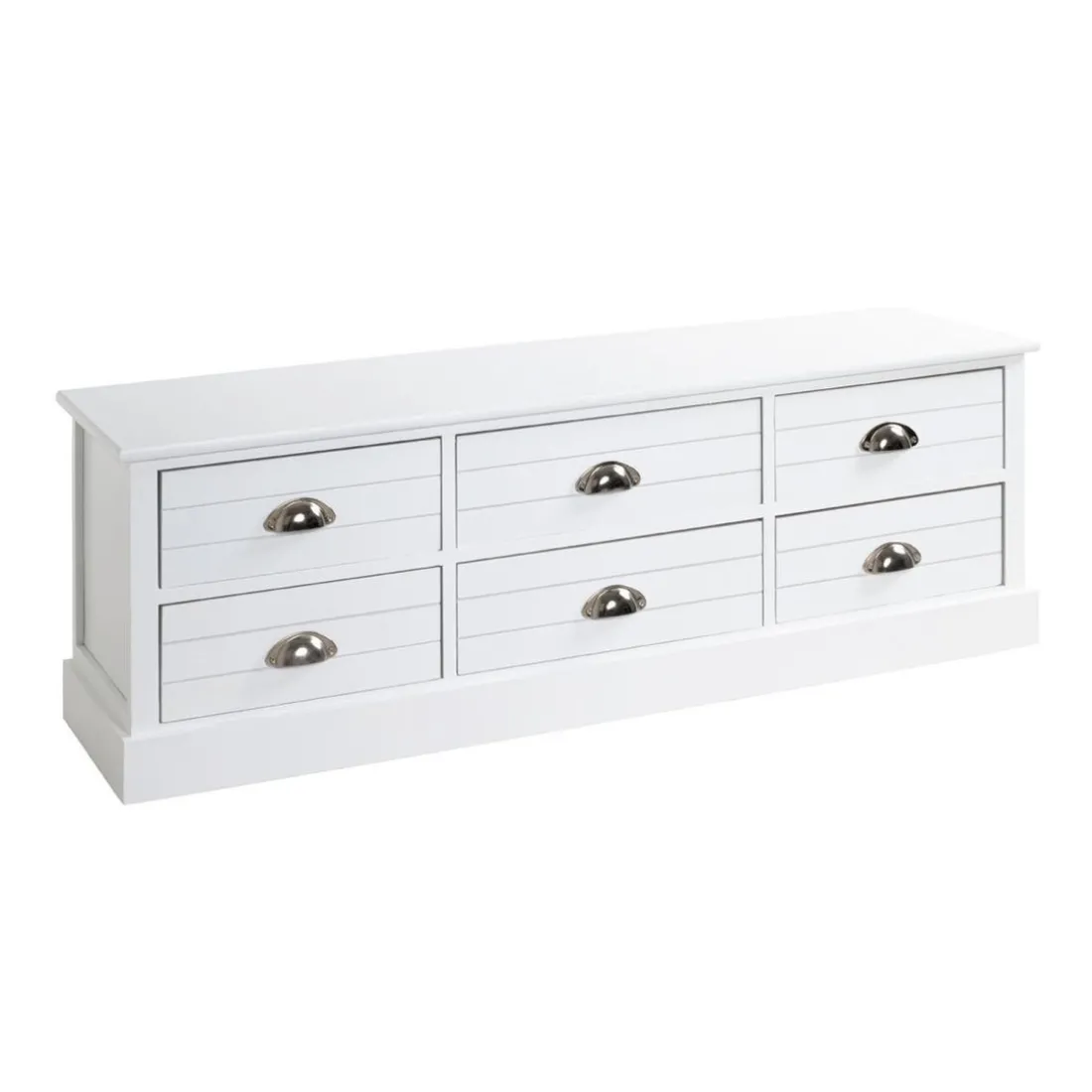 commode en bois massif 6 tiroirs