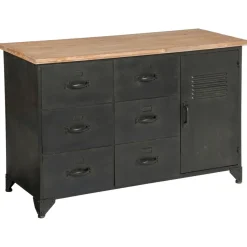 Commode en métal noir