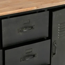 Commode en métal noir