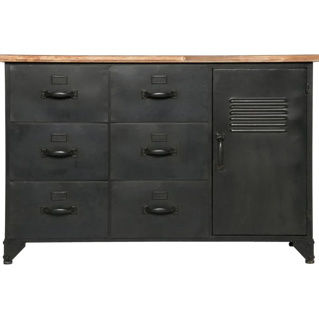 Commode en métal noir