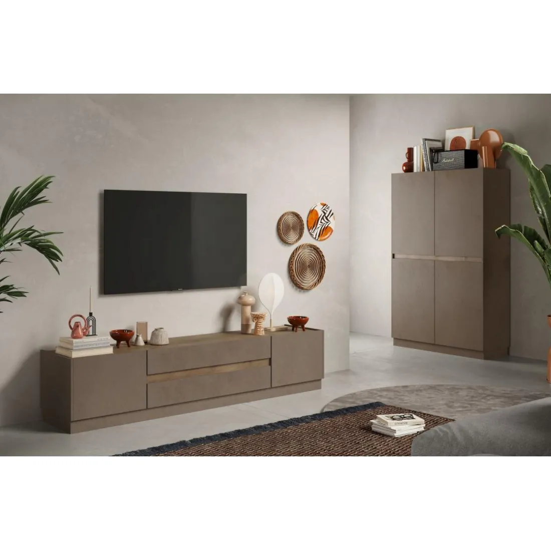 Commode FANTASY 4 portes panneaux de particules