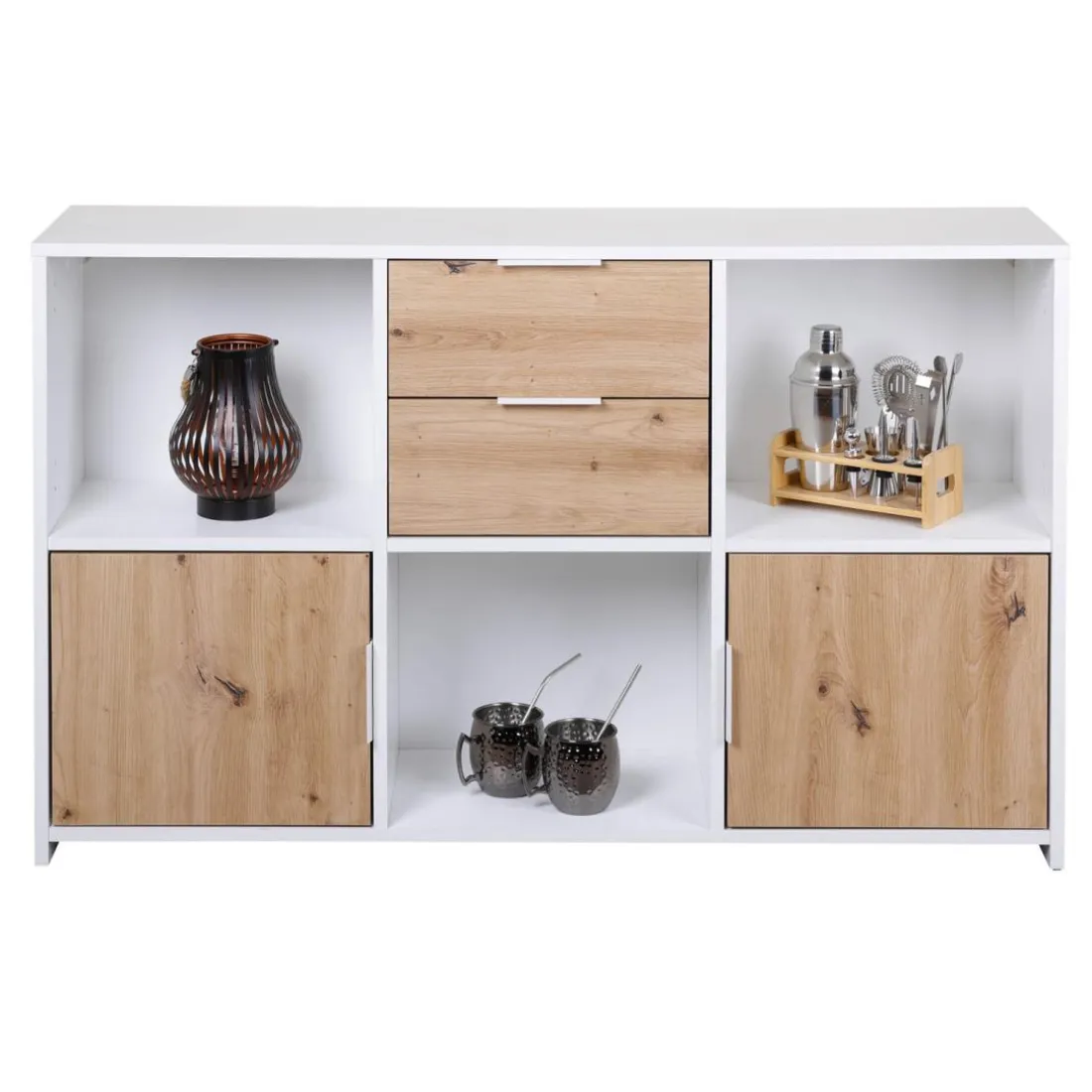 Commode PEPETO 2 tiroirs / 2 portes / 3 niches