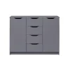 Commode SILENZIA 2 portes & 4 tiroirs gris