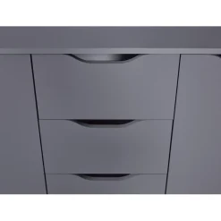 Commode SILENZIA 2 portes & 4 tiroirs gris