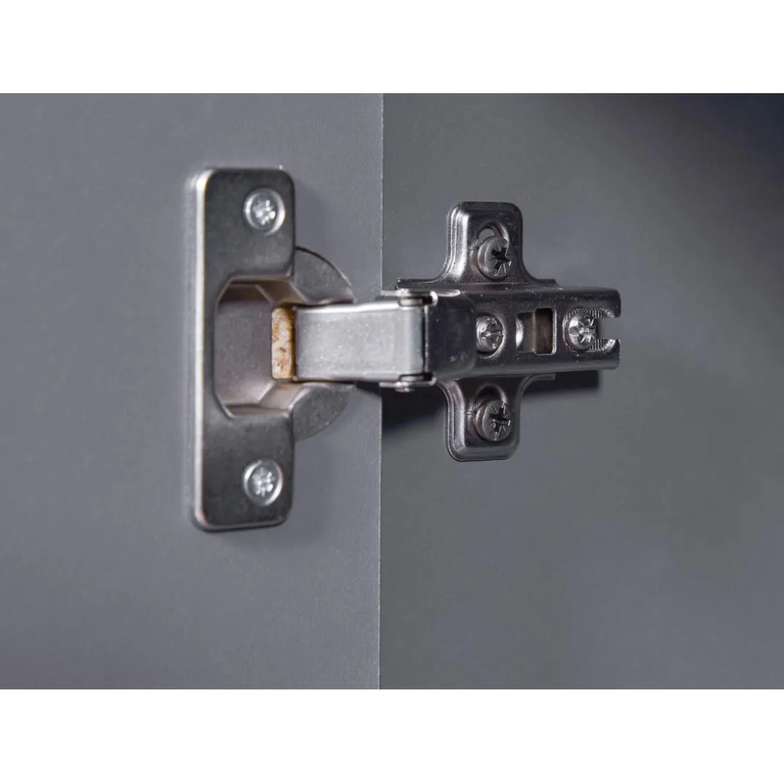 Commode SILENZIA 2 portes & 4 tiroirs gris