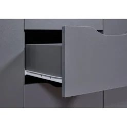 Commode SILENZIA 2 portes & 4 tiroirs gris