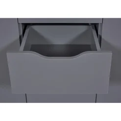 Commode SILENZIA 2 portes & 4 tiroirs gris