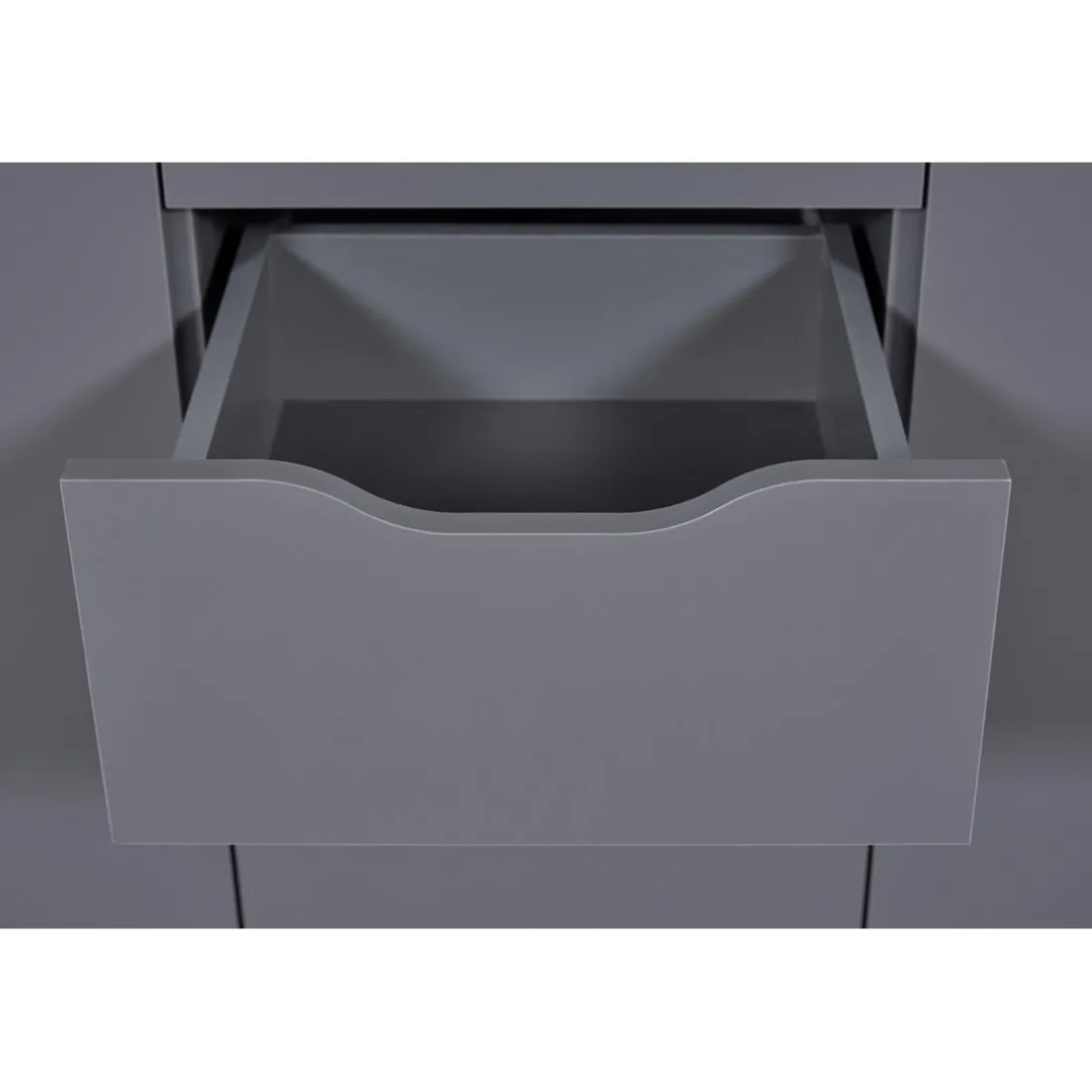 Commode SILENZIA 2 portes & 4 tiroirs gris