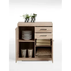 Comode avec 2 portes et 2 tiroiris BRISTOL 2 naturel