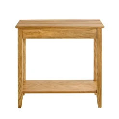 Console 1 tiroir et 1 etagère bois de chêne
