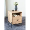 Console 1 tiroir et 1 étagère décor chêne