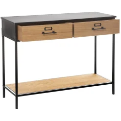 Console 2 Tiroirs Baris Noir