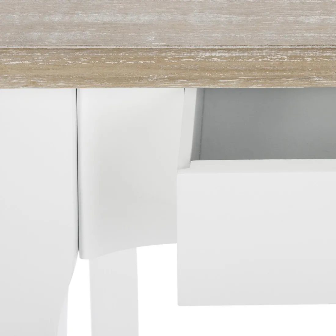 Console 2 tiroirs bois naturel Chrysa