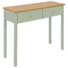 Console 2 tiroirs Mohea Vert céladon