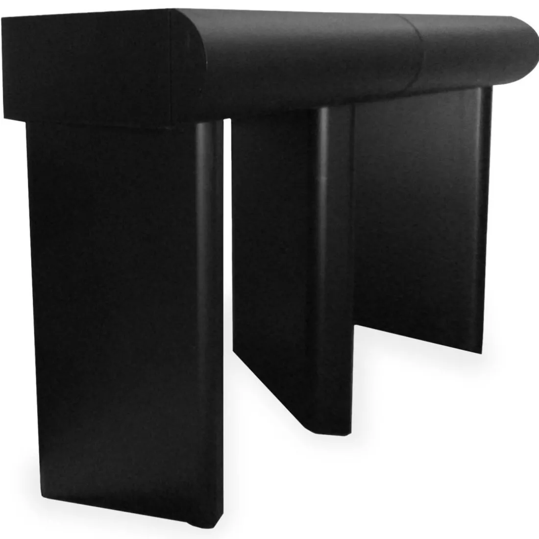 Console design 2 tiroirs avec pieds obliques Mezade Noir