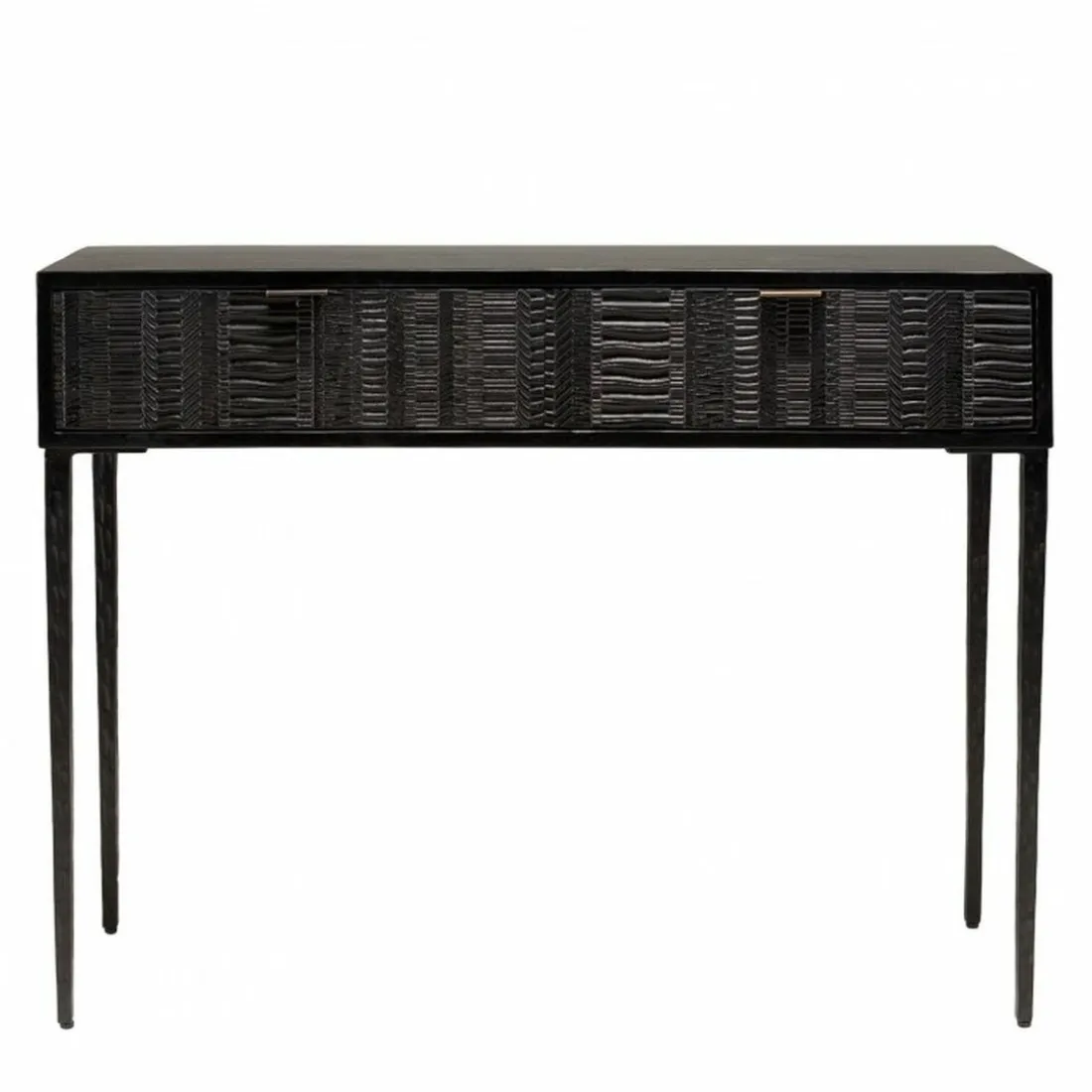 Console en bois de manguier massif noire