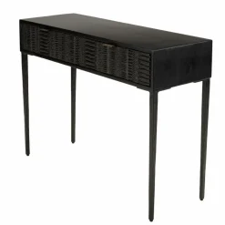 Console en bois de manguier massif noire
