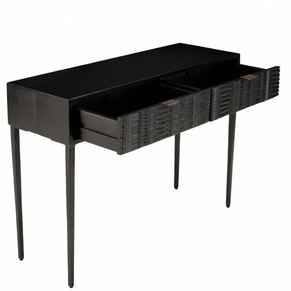 Console en bois de manguier massif noire