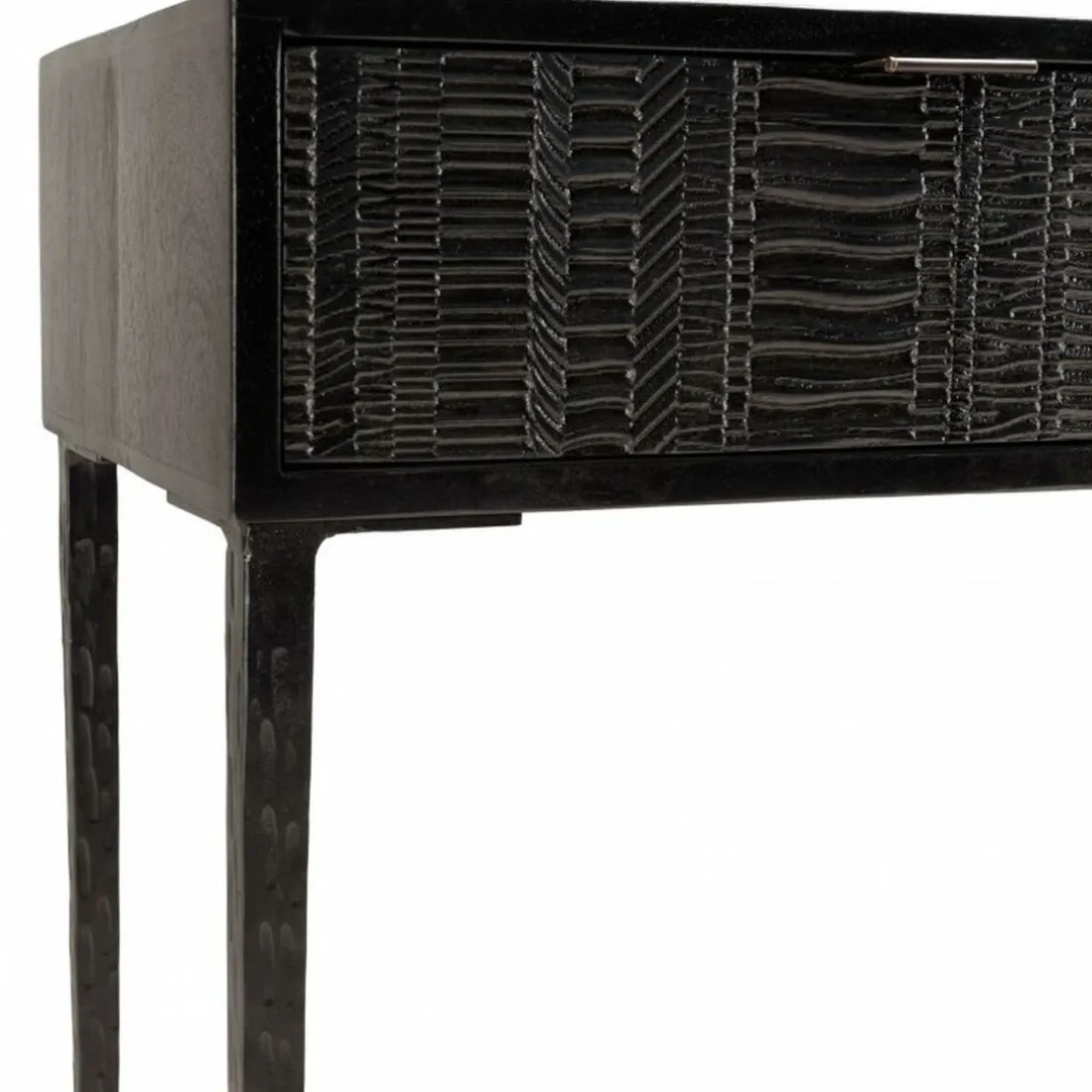Console en bois de manguier massif noire