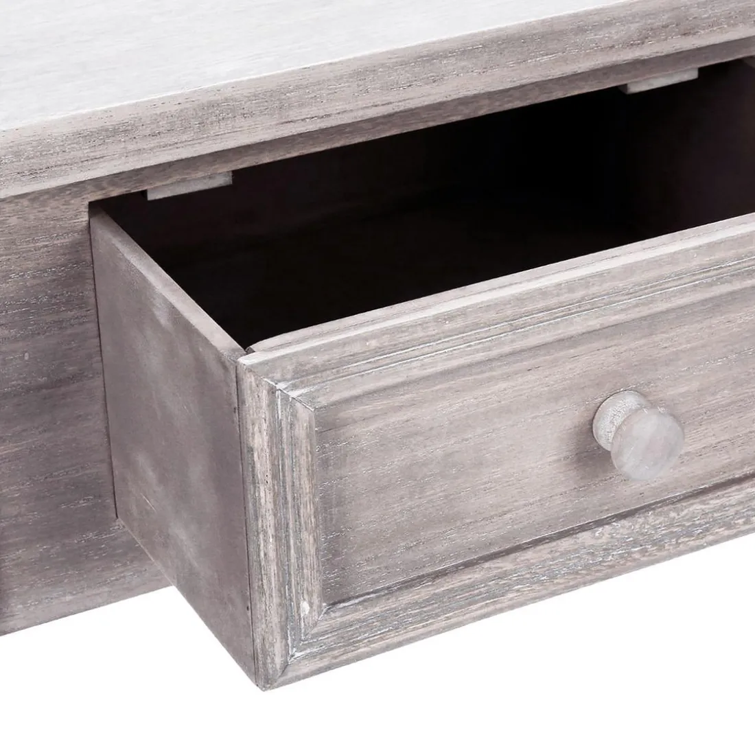 Console en bois naturel