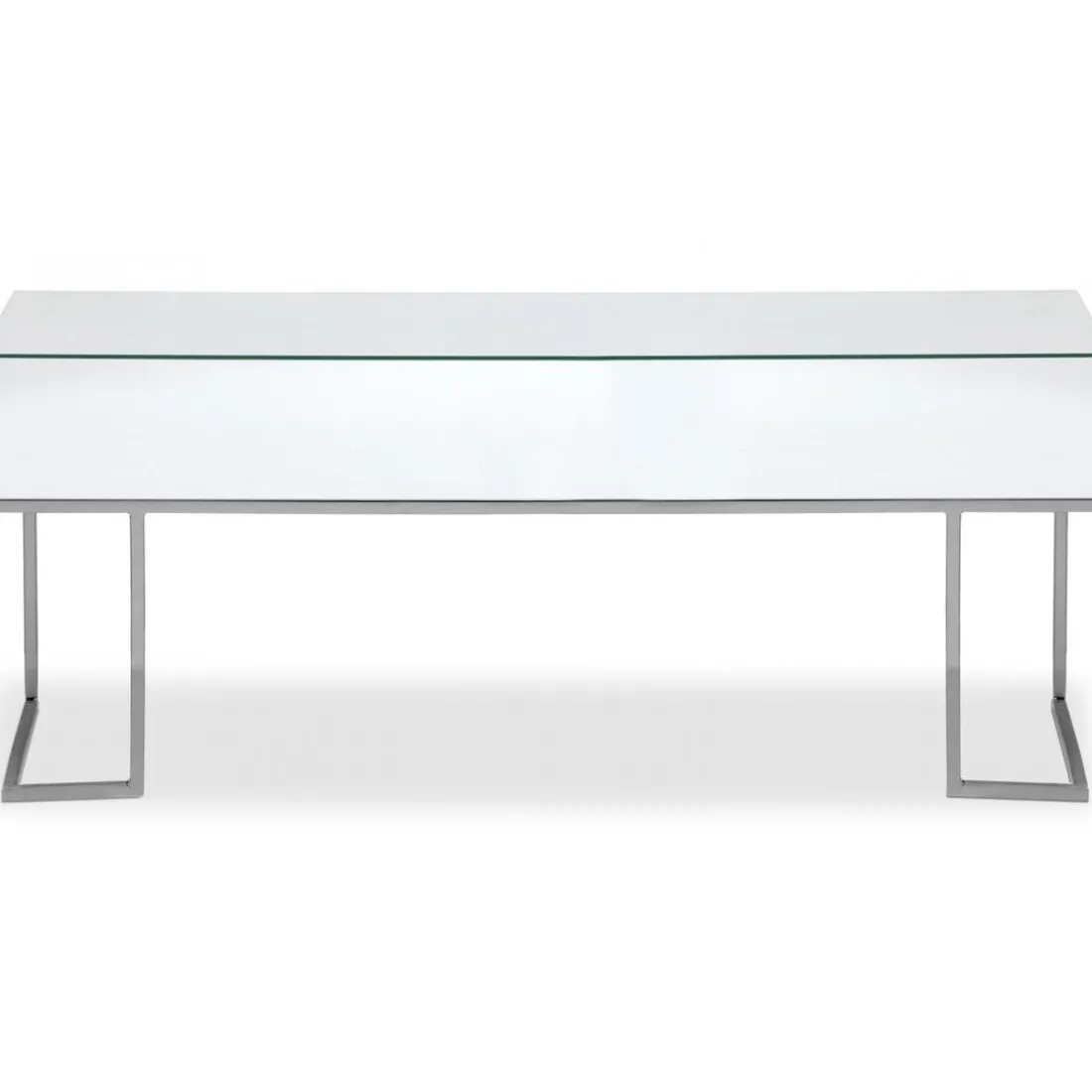 Console en Miroir NARCISSO pieds Argent