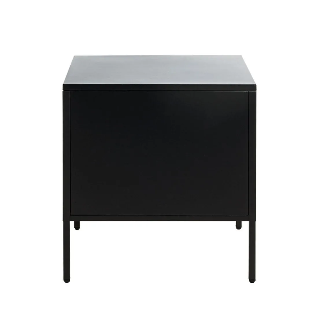 Console en métal avec tablette et tiroir noir