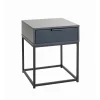 Console en panneau de particules avec décor en anthracite tube peint par poudrage en noir