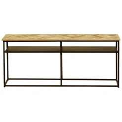 Console teck recyclé 120cm noir