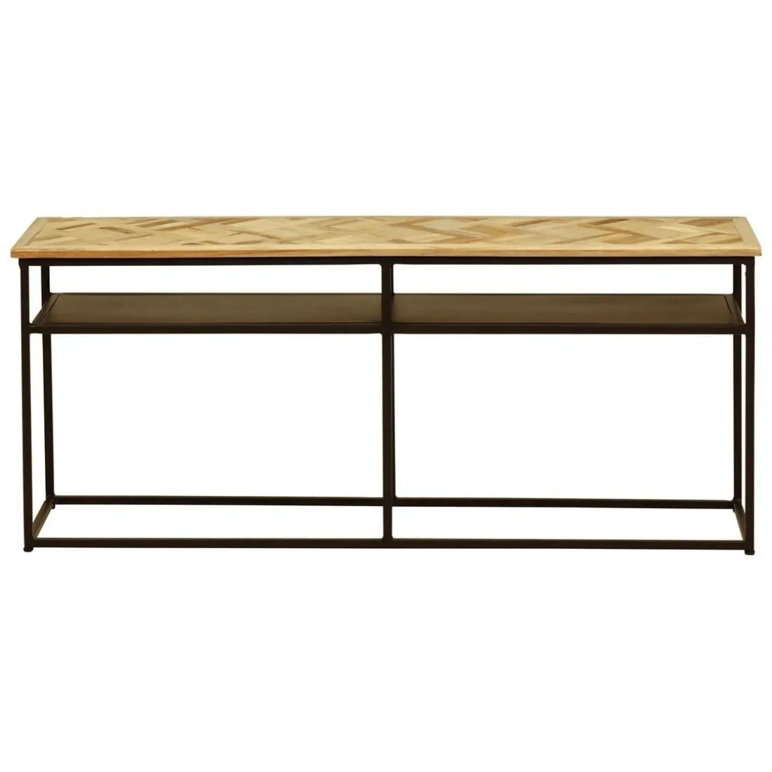 Console teck recyclé 120cm noir