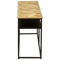 Console teck recyclé 120cm noir