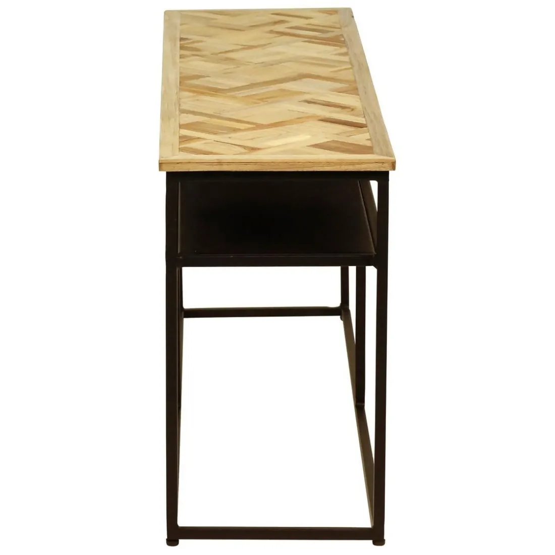 Console teck recyclé 120cm noir