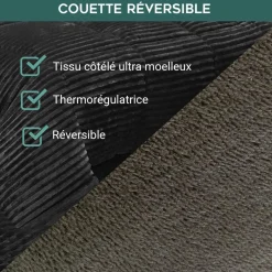 Couette coton club noir Microfibre