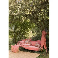 Coussin brodé DORI Papaye