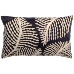 Coussin brodé FLORA Marine
