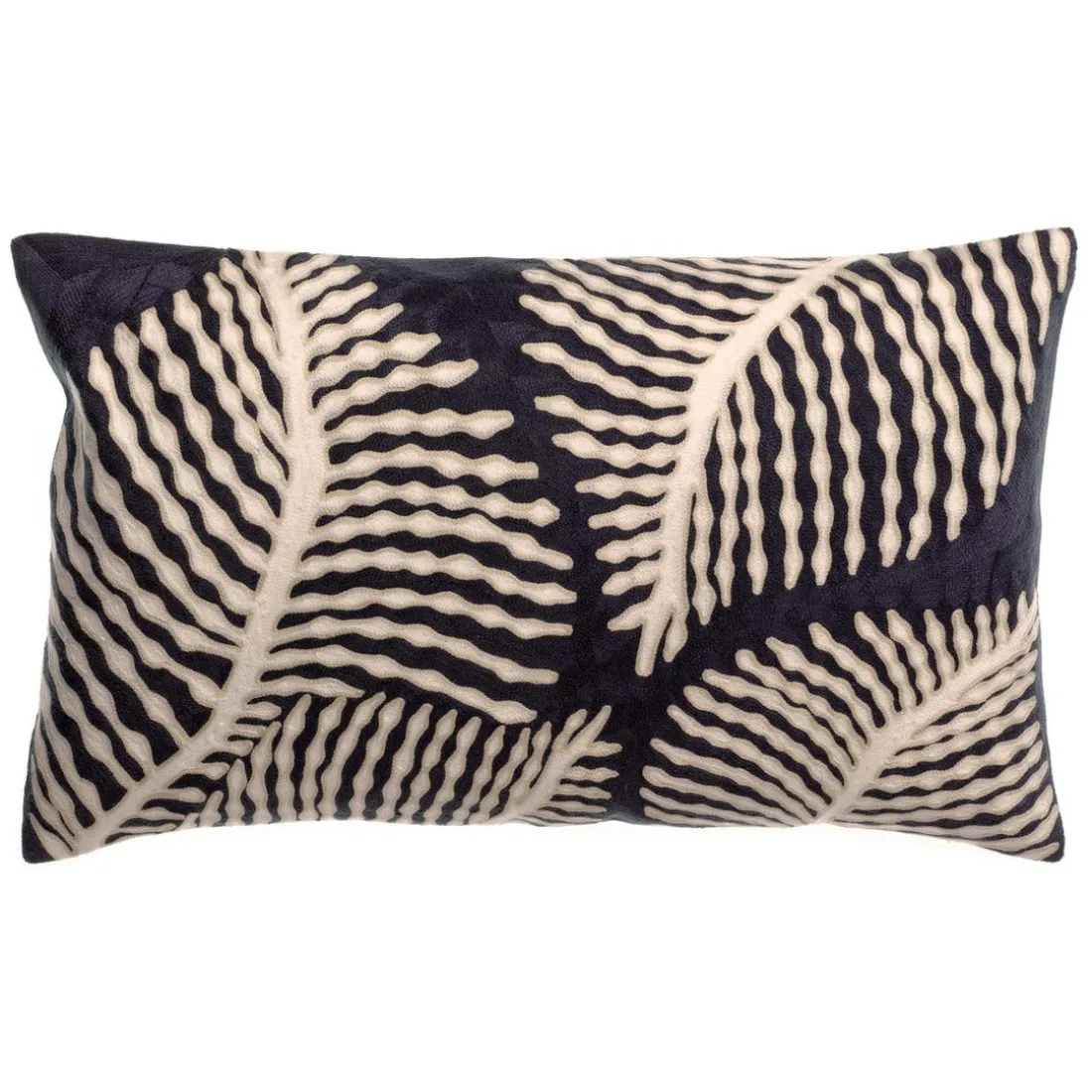 Coussin brodé FLORA Marine