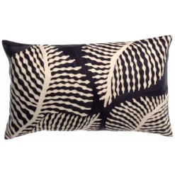 Coussin brodé FLORA Marine