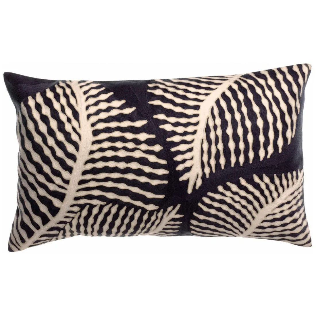 Coussin brodé FLORA Marine