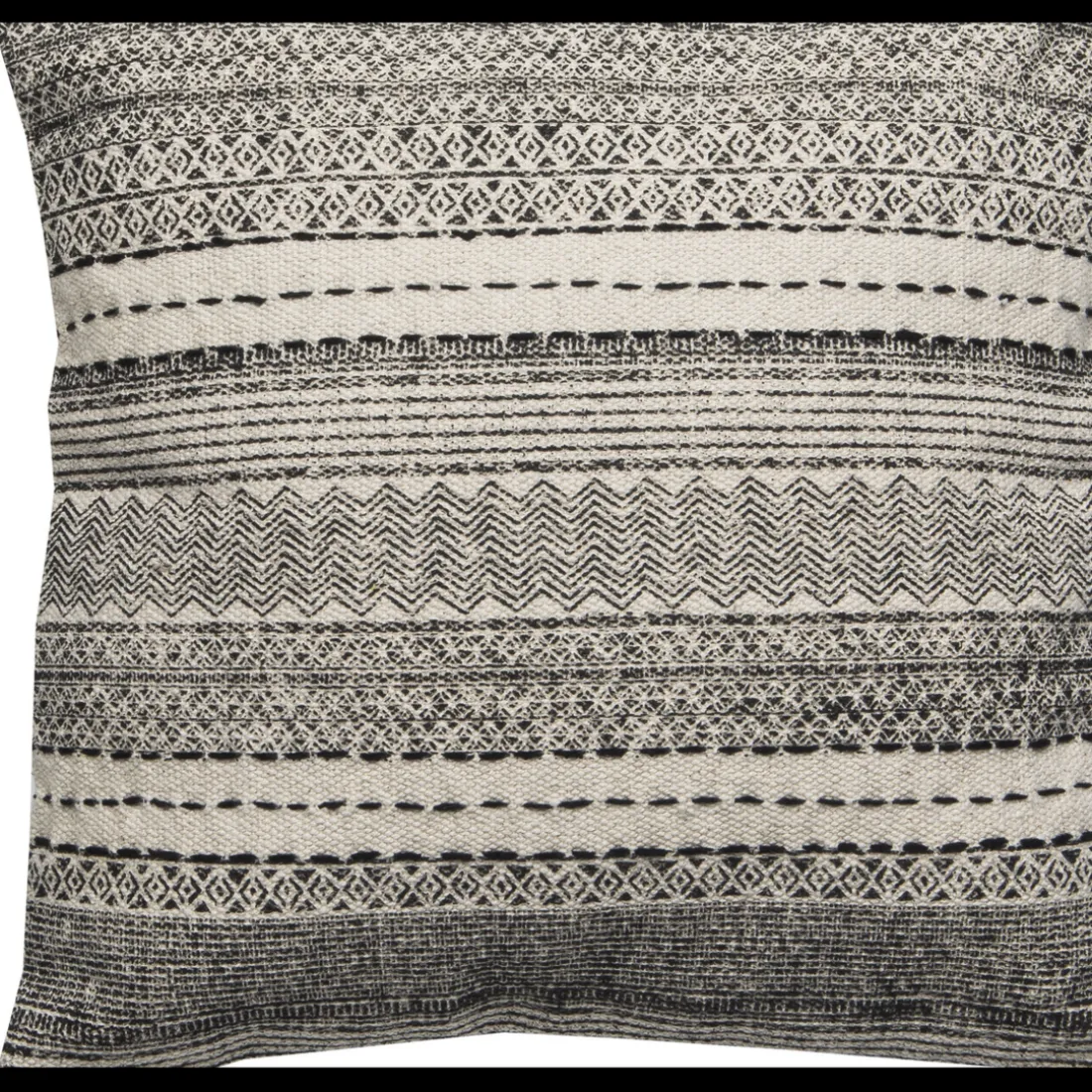 Coussin Carré en coton à Pompons TOLIMA 40x40 cm Beige