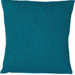 Coussin coton Maia Bleu Topaze