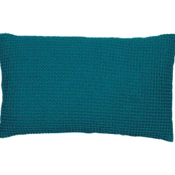 Coussin coton Maia Bleu Topaze